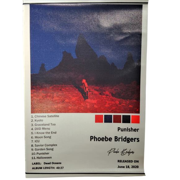 Phoebe Bridgers Punisher Album Cover Canvas Print Poster, Indie, 12x16" Unframed - Picture 1 of 4
